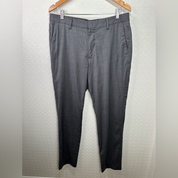 Bonobos Jetsetter Wool Athletic Fit Grey Dress Pants Size 34